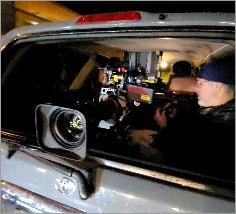 Special Production bus van car tracking shot Towing trailer Japan